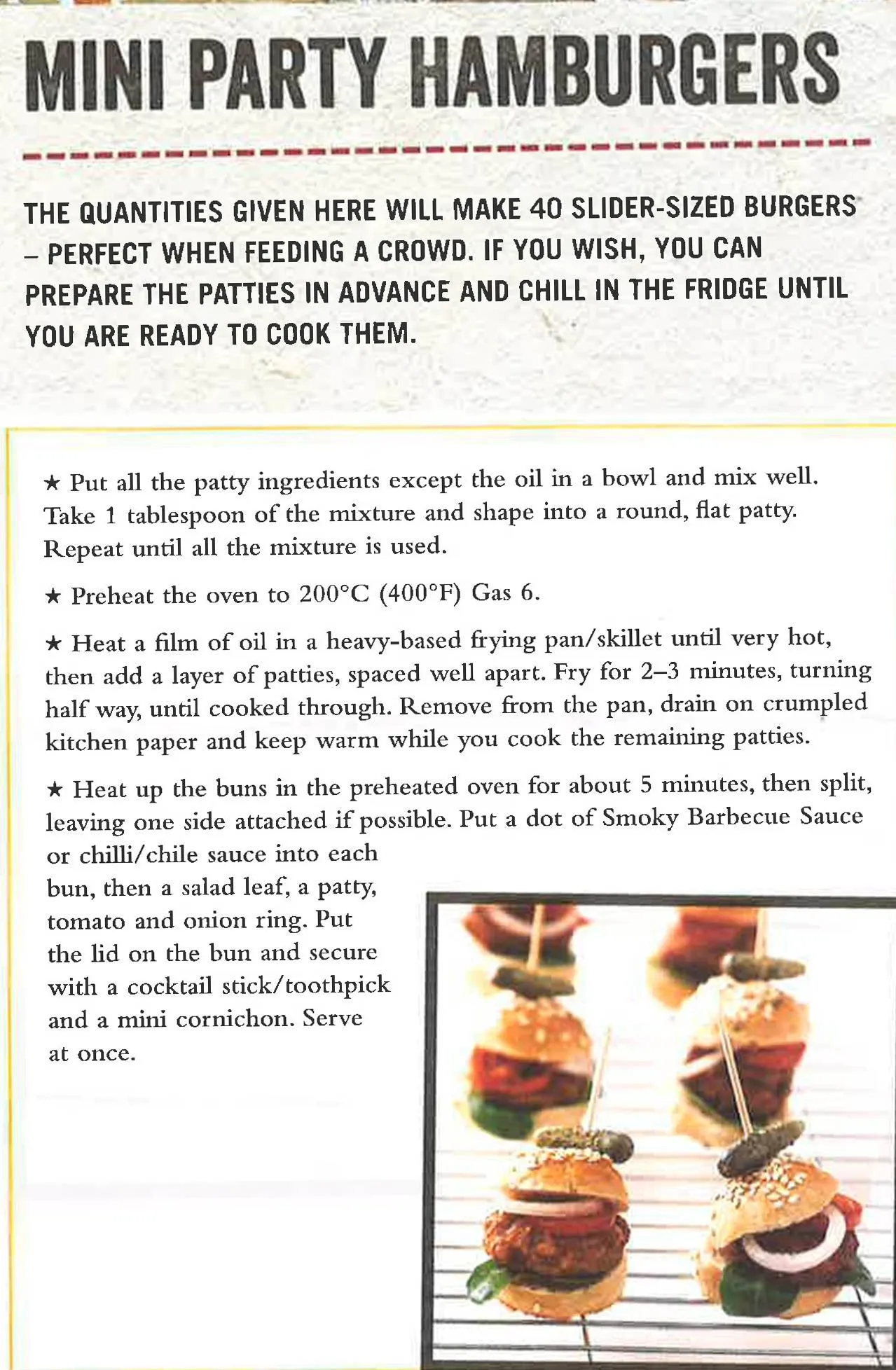 101 Burgers & Sliders