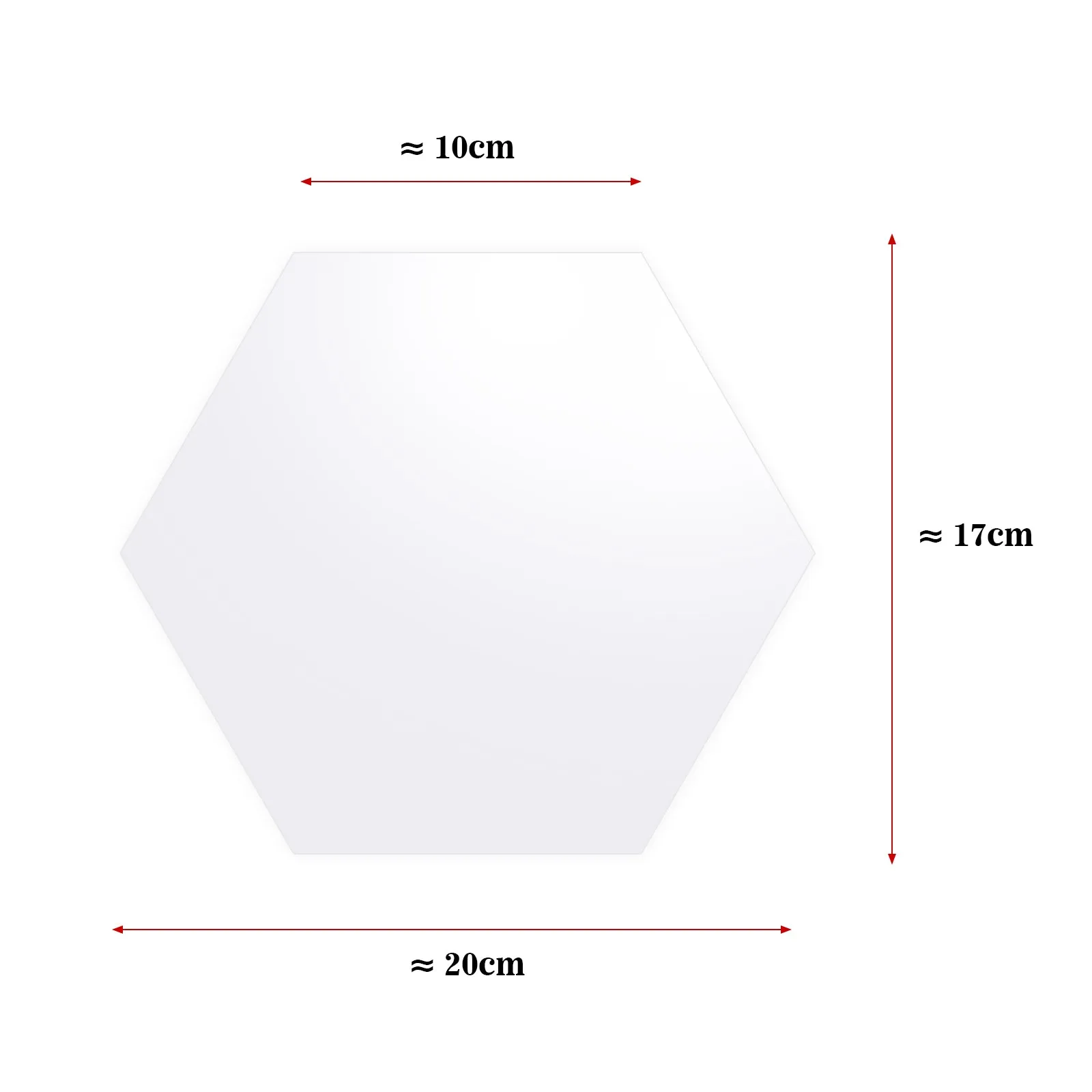 12PCS Hexagon Mirror Wall Stickers