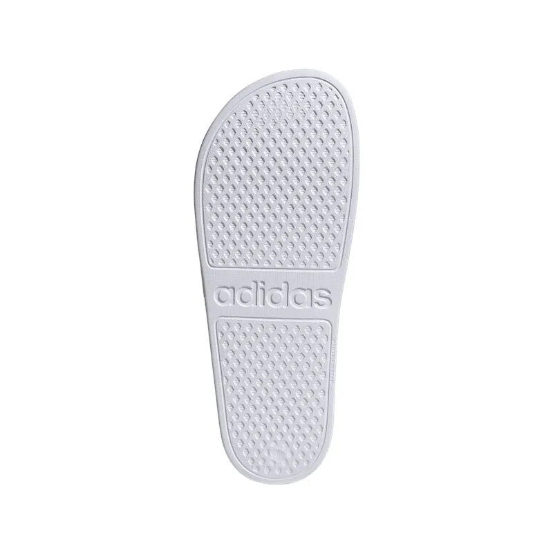 adidas Adilette Aqua Sliders - Adult - Cloud White/Platinum Metallic