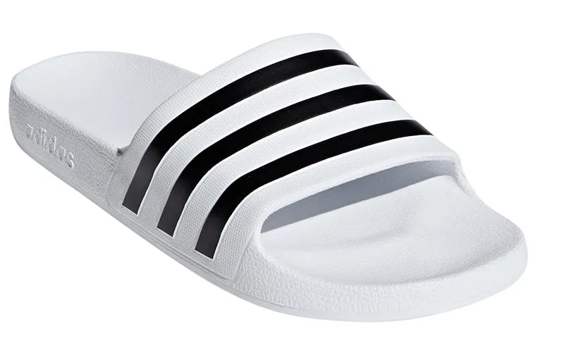 adidas Adilette Aqua Sliders - Adult - White/Black