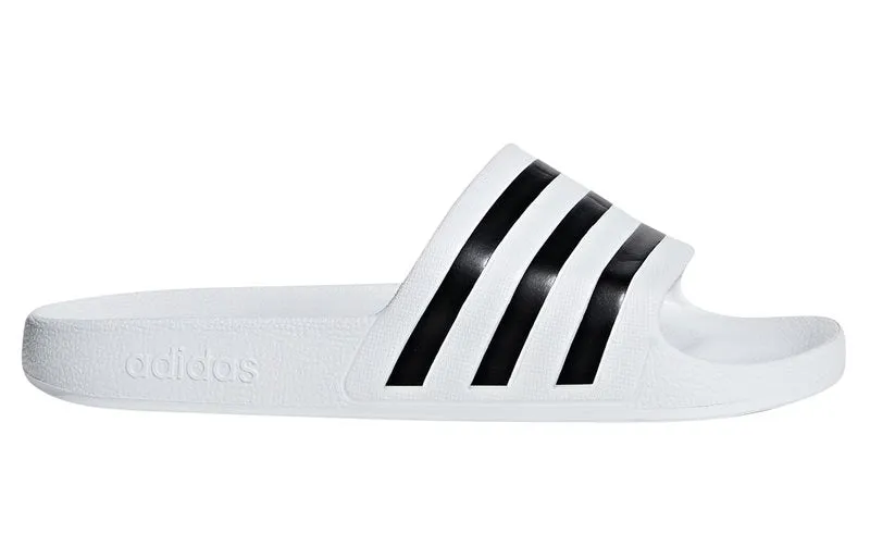 adidas Adilette Aqua Sliders - Adult - White/Black