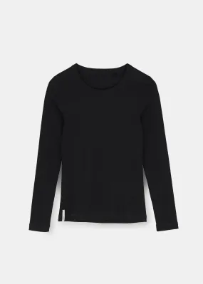 AIAYU - Rib Long Sleeve Tee - Black