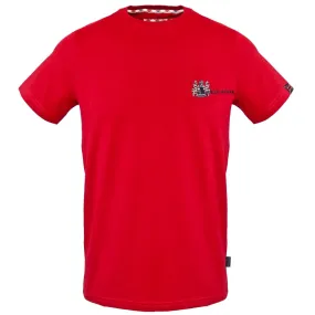 Aquascutum Small Aldis Chest Logo Red T Shirt