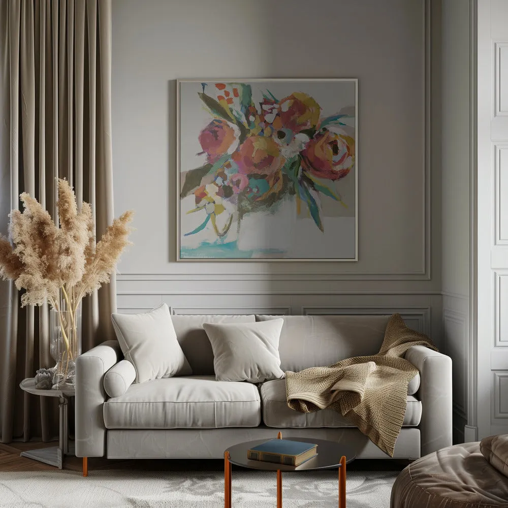Autumn Bouquet - Square Stretched Canvas, Poster or Fine Art Print