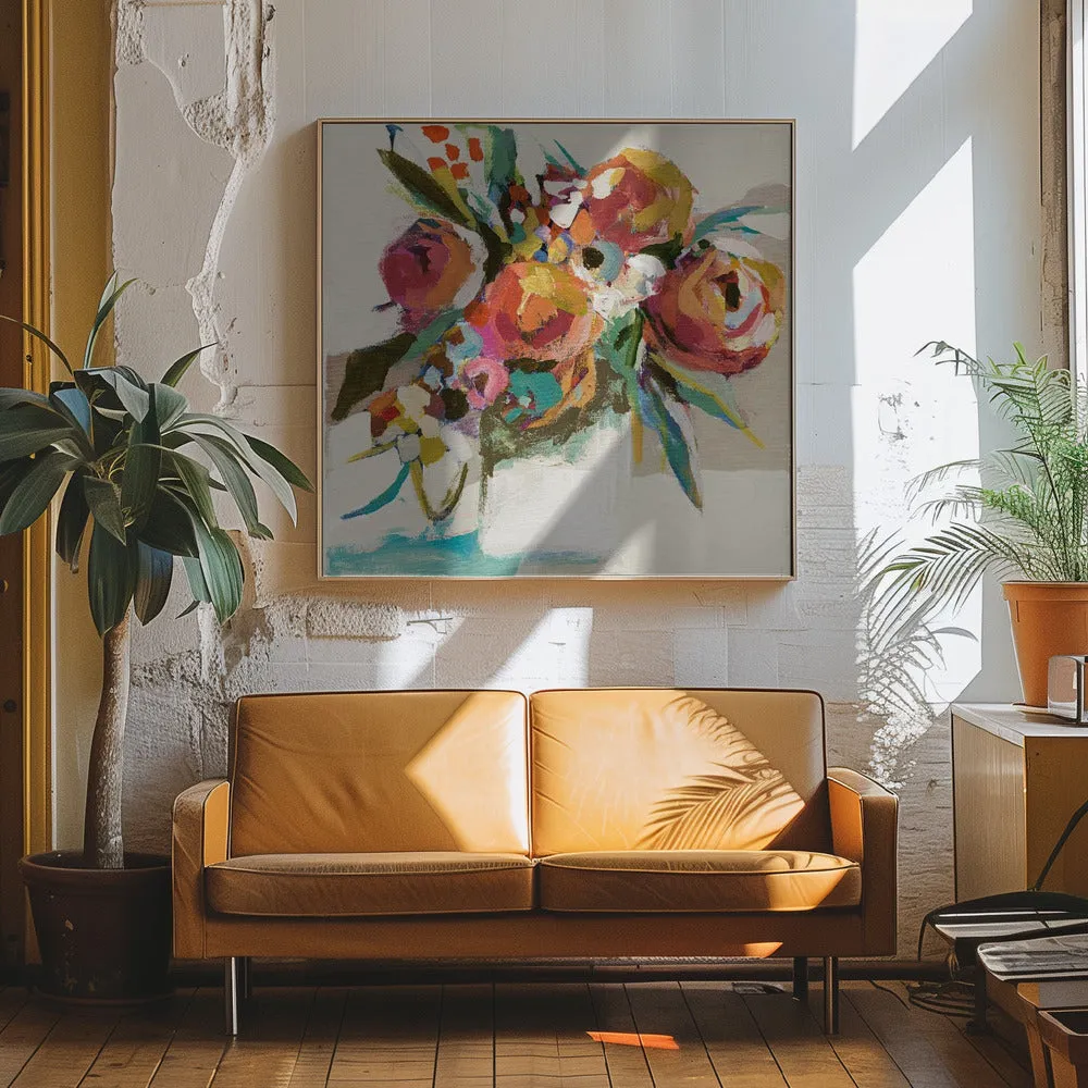 Autumn Bouquet - Square Stretched Canvas, Poster or Fine Art Print