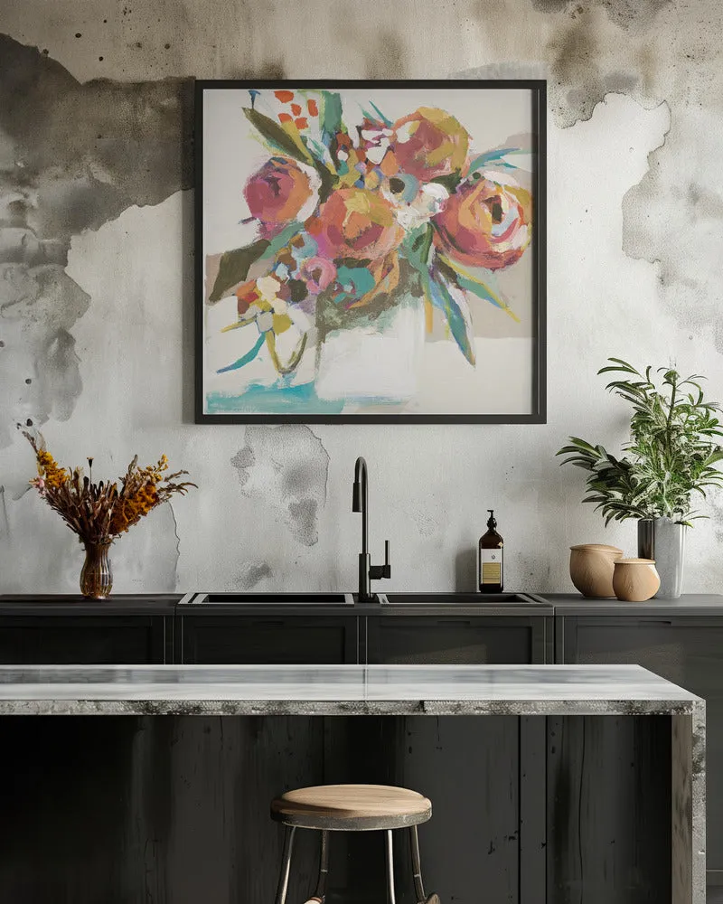 Autumn Bouquet - Square Stretched Canvas, Poster or Fine Art Print