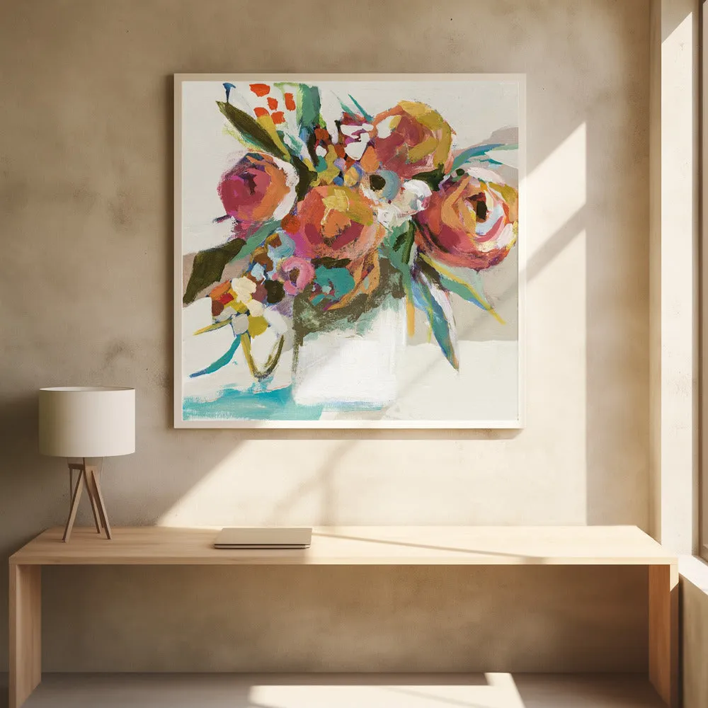 Autumn Bouquet - Square Stretched Canvas, Poster or Fine Art Print