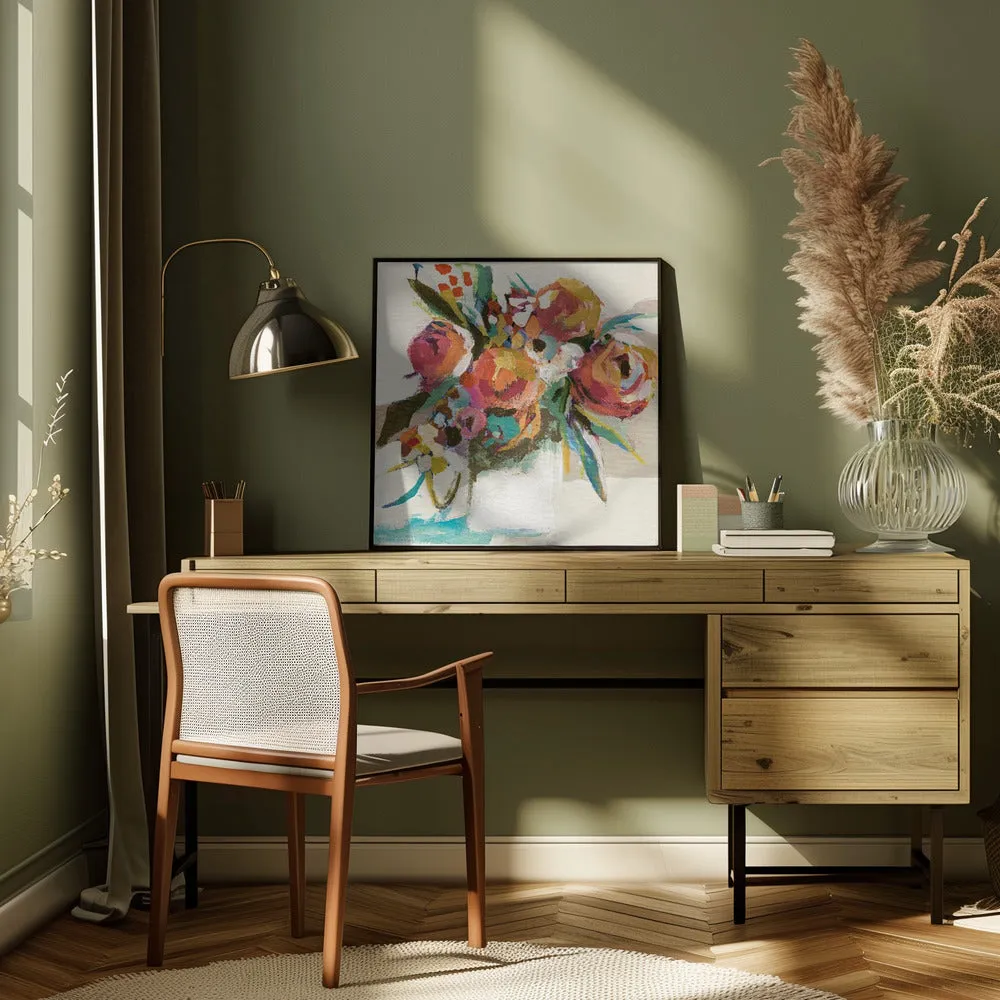 Autumn Bouquet - Square Stretched Canvas, Poster or Fine Art Print