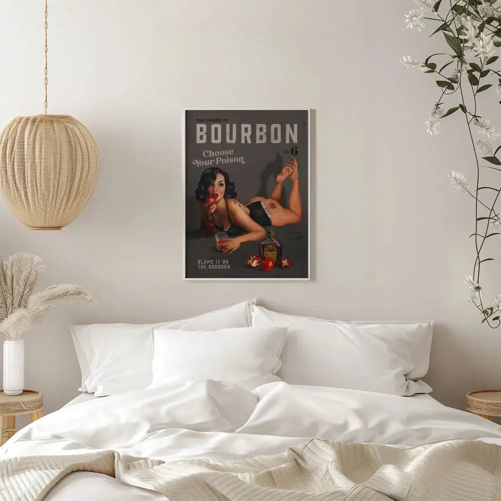 Babes of Bourbon Vol 6 Choose Your Poison Sexy Pinup - Stretched Canvas, Poster or Fine Art Print