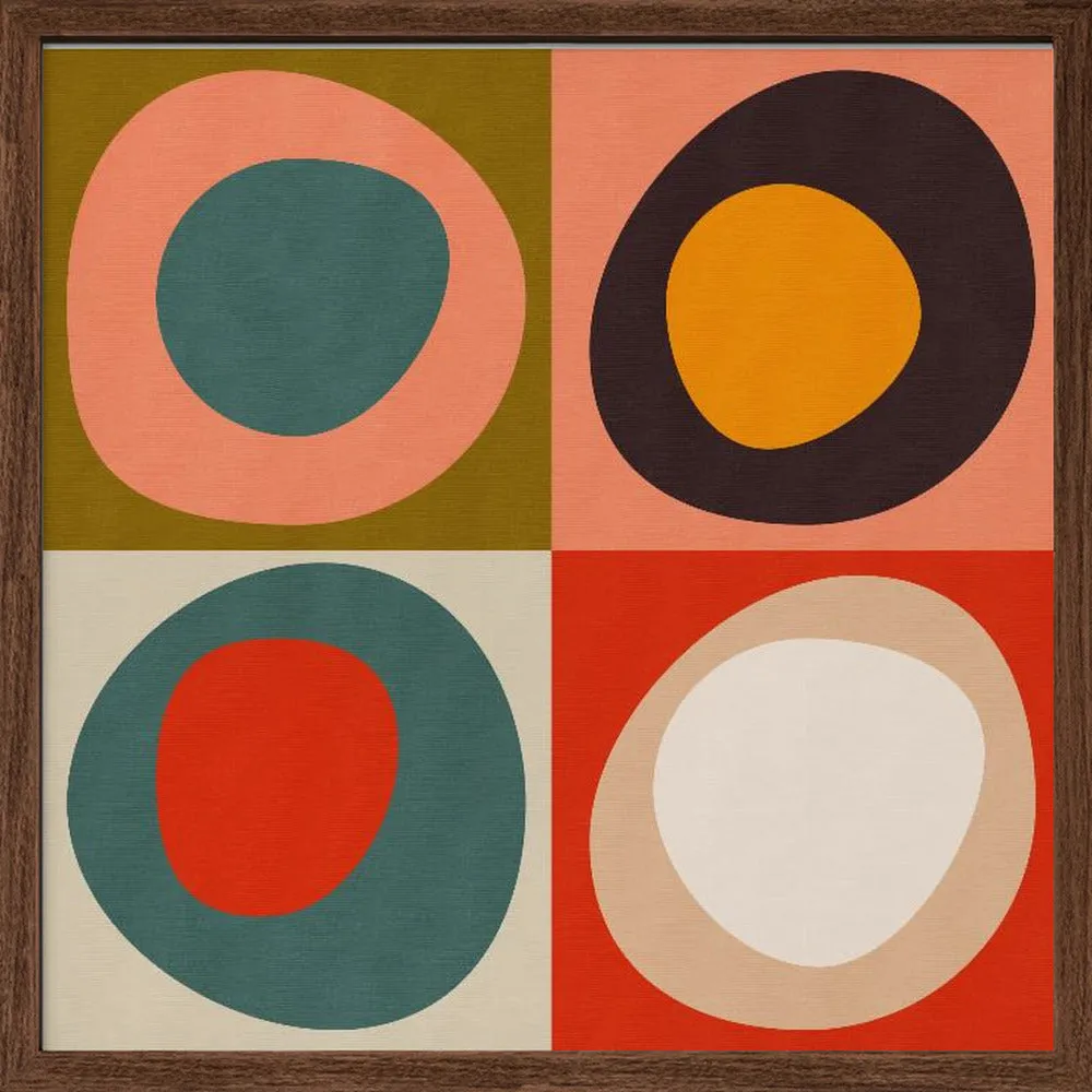 Bauhaus New 3 - Square Stretched Canvas, Poster or Fine Art Print