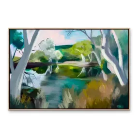 Billabong - Australian Landscape  - Stretched Canvas Print or Framed Fine Art Print - Artwork