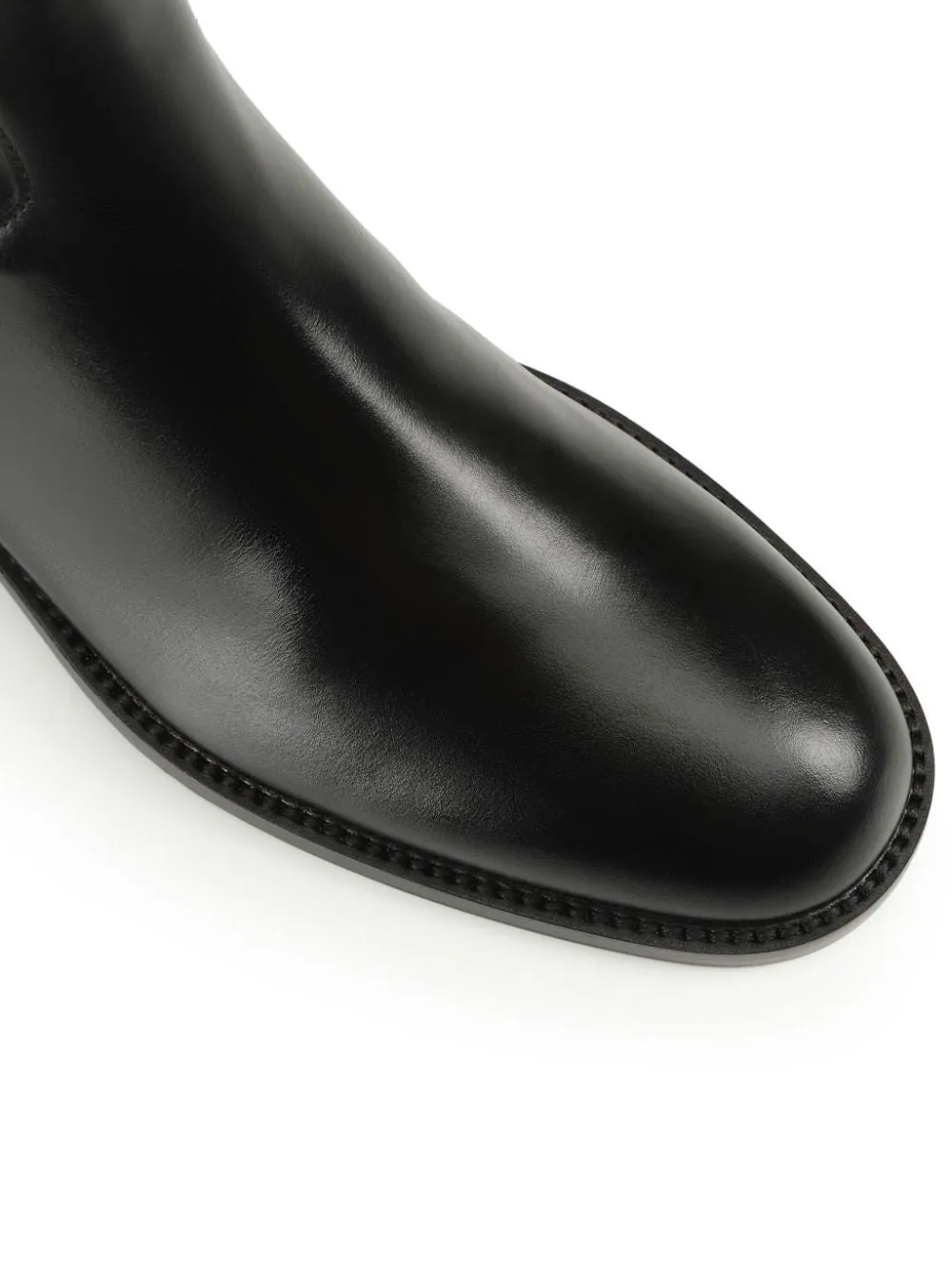 BLACK GLOSSY LEATHER BOOTS