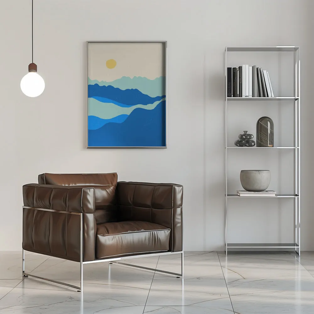 Blue landscape - Stretched Canvas, Poster or Fine Art Print