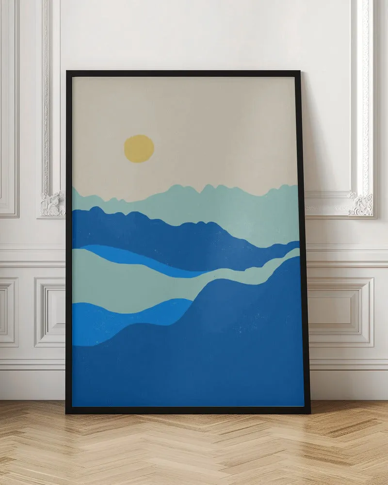 Blue landscape - Stretched Canvas, Poster or Fine Art Print
