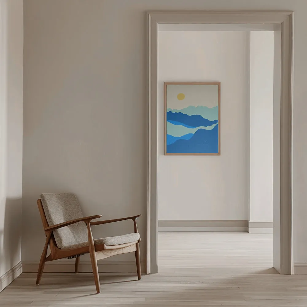Blue landscape - Stretched Canvas, Poster or Fine Art Print