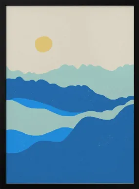 Blue landscape - Stretched Canvas, Poster or Fine Art Print