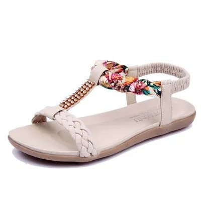 Bohemian Women Sandals Fashion Flip Flops Women Shoes  Summer Flat Sandals Fashion Beach Sandals Ladies Shoes