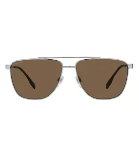 Burberry Men Brown Aviator Sunglasses