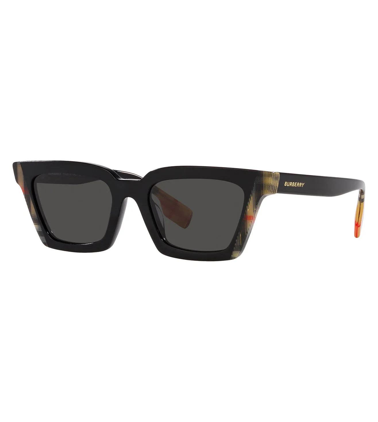 Burberry Women's Dark Grey Cat-eye Sunglasses