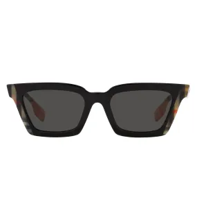 Burberry Women's Dark Grey Cat-eye Sunglasses
