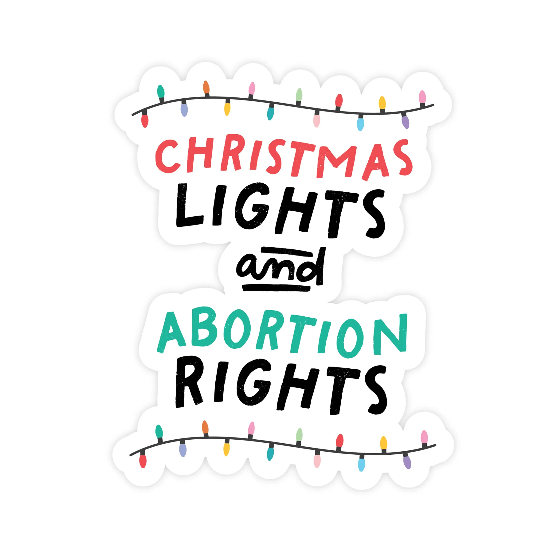 Christmas Rights and Abortion Rights | Sticker