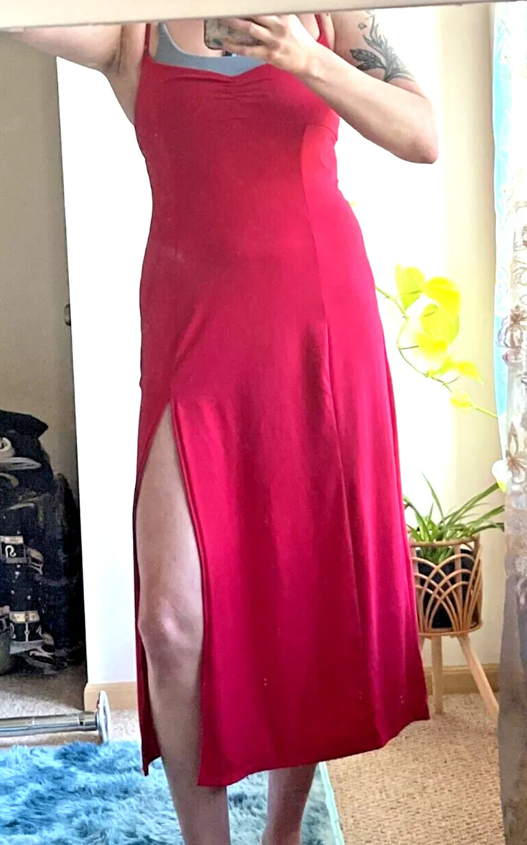 crimson midi dress urban outfitters