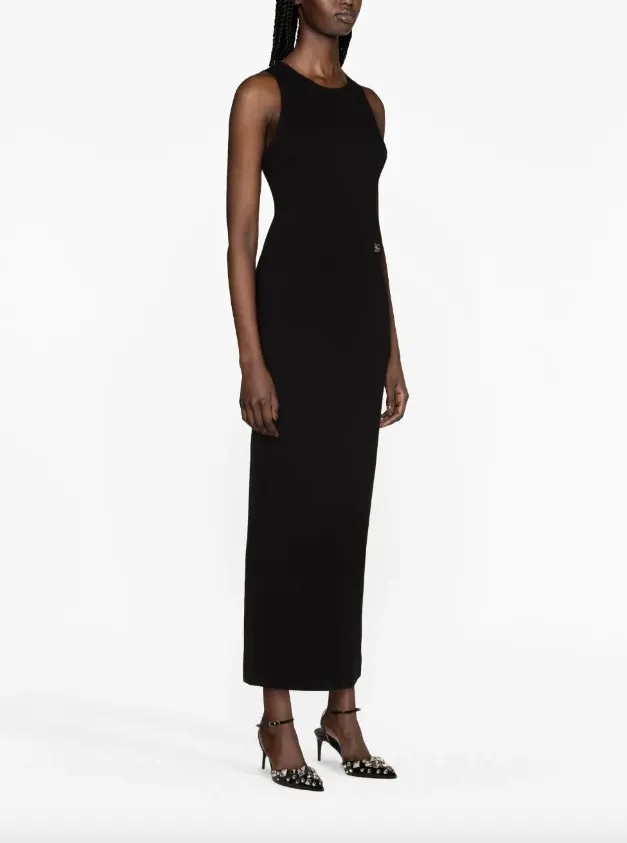 Dolce & Gabbana logo-plaque jersey midi dress