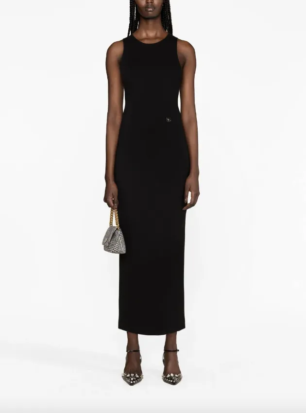 Dolce & Gabbana logo-plaque jersey midi dress