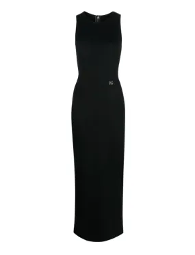 Dolce & Gabbana logo-plaque jersey midi dress