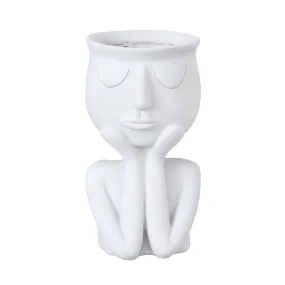 Dreamy Head Planter - White / Black