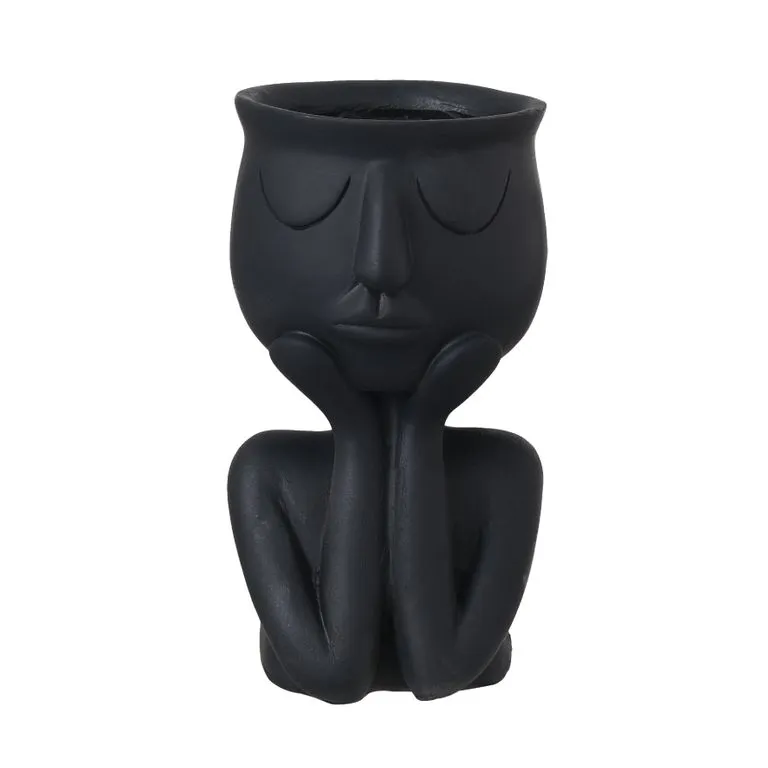 Dreamy Head Planter - White / Black