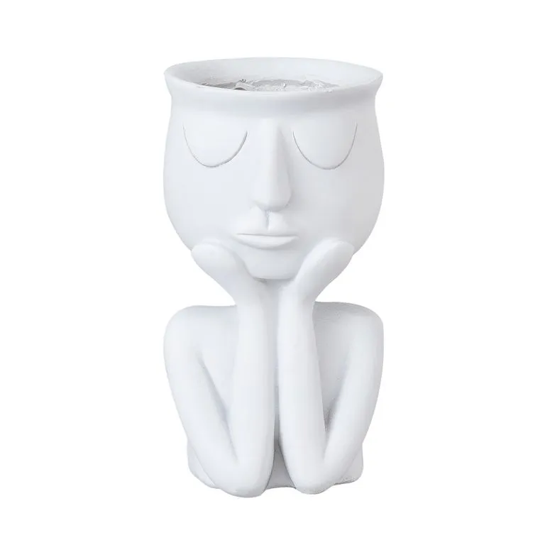 Dreamy Head Planter - White / Black