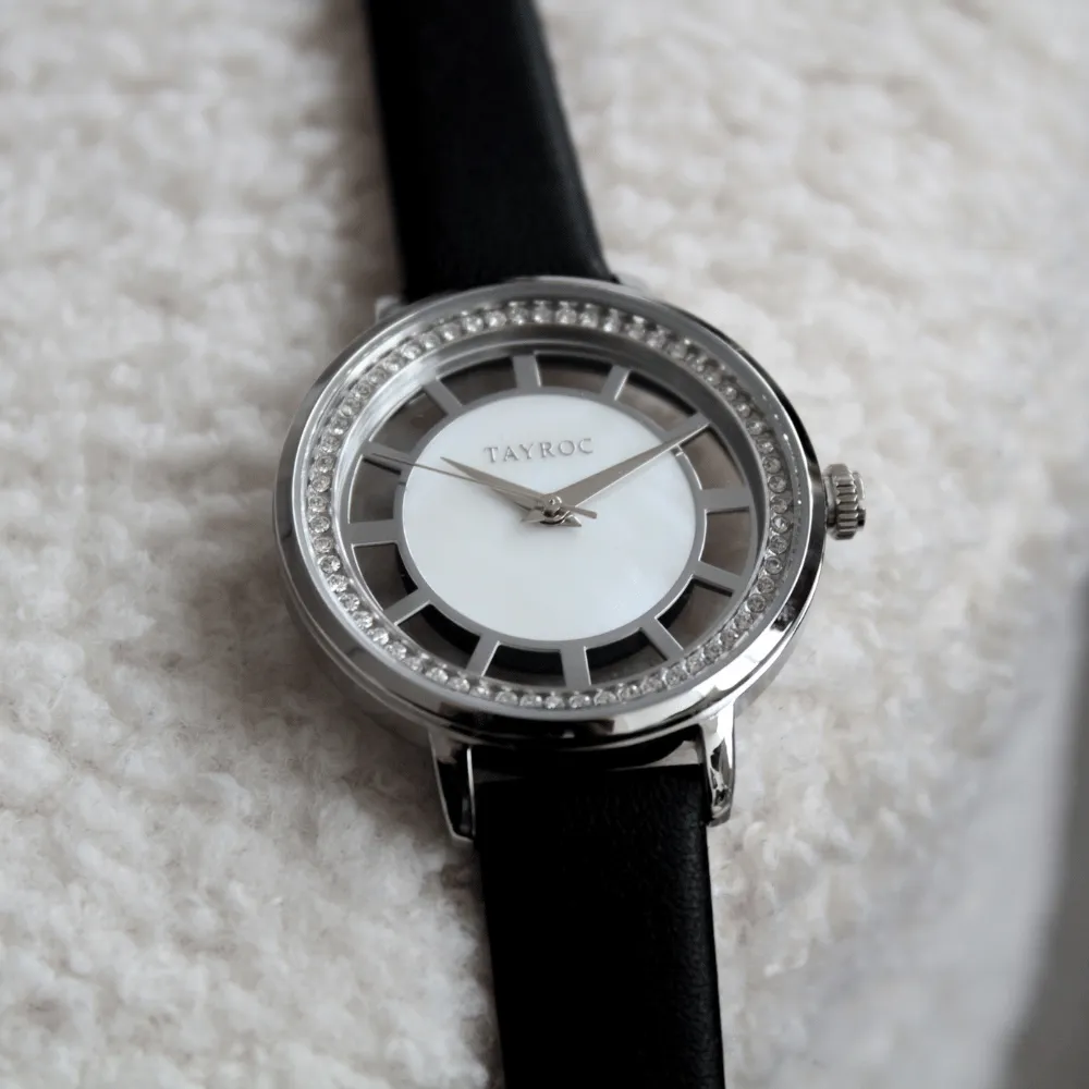 Hales Silver Black Leather