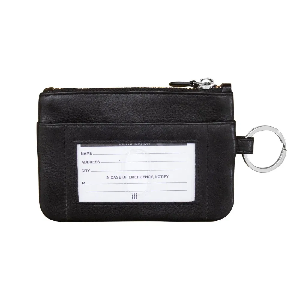 ili New York Black/Multi Metallic Zip Coin Purse