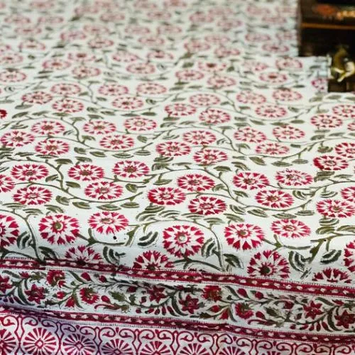 Indian Block Print Tablecloth, Hand  Block Printed, Boho Table Decor, Dinning Table Cover, Tabletop Decoration, Rectangle Tablecloth
