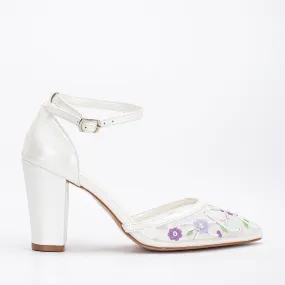 Lorraine - Ivory Floral Lace Wedding Shoes