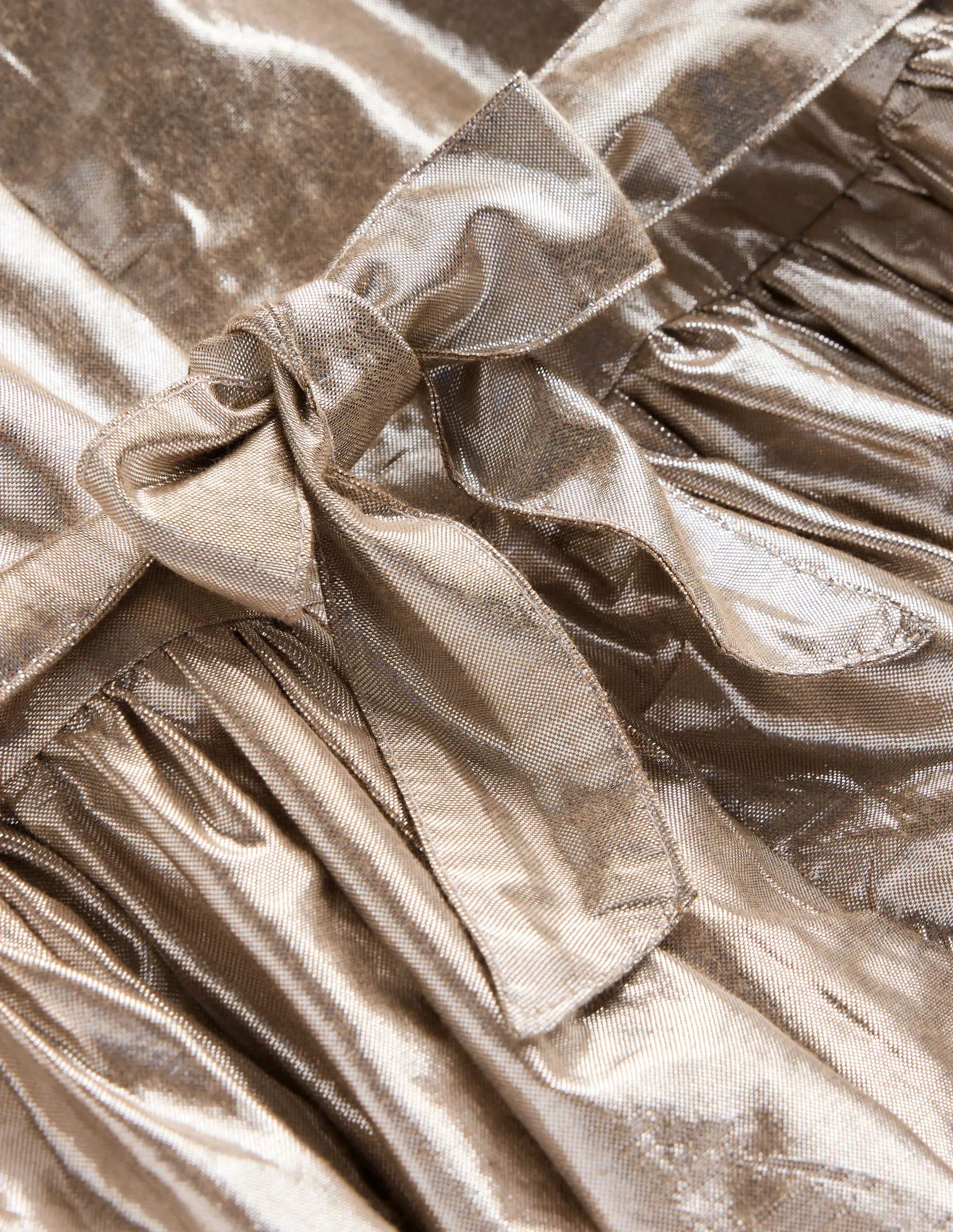Metallic Smocked Party Dress