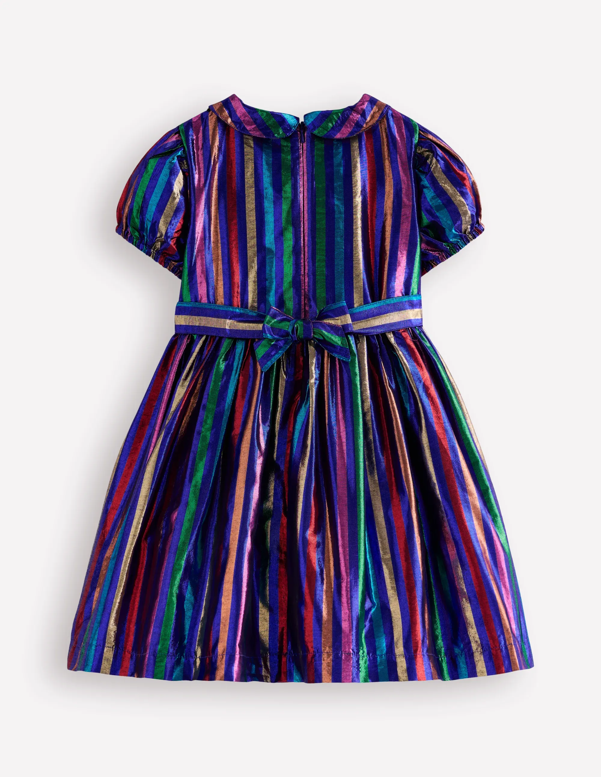Metallic Smocked Party Dress