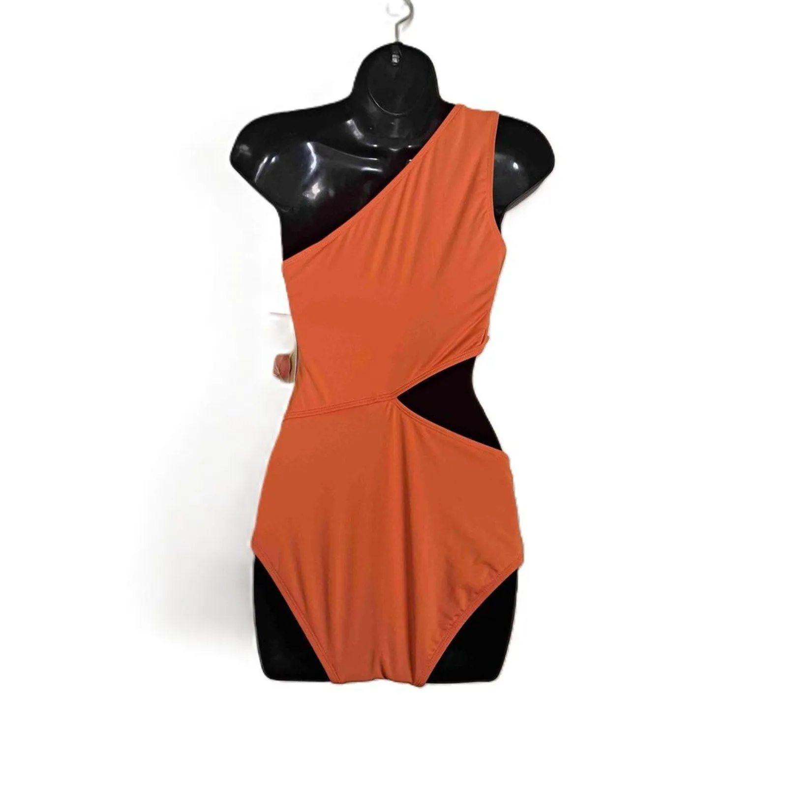 MICHAEL Michael Kors One Shoulder Studded Cutout Swimsuit Size 10