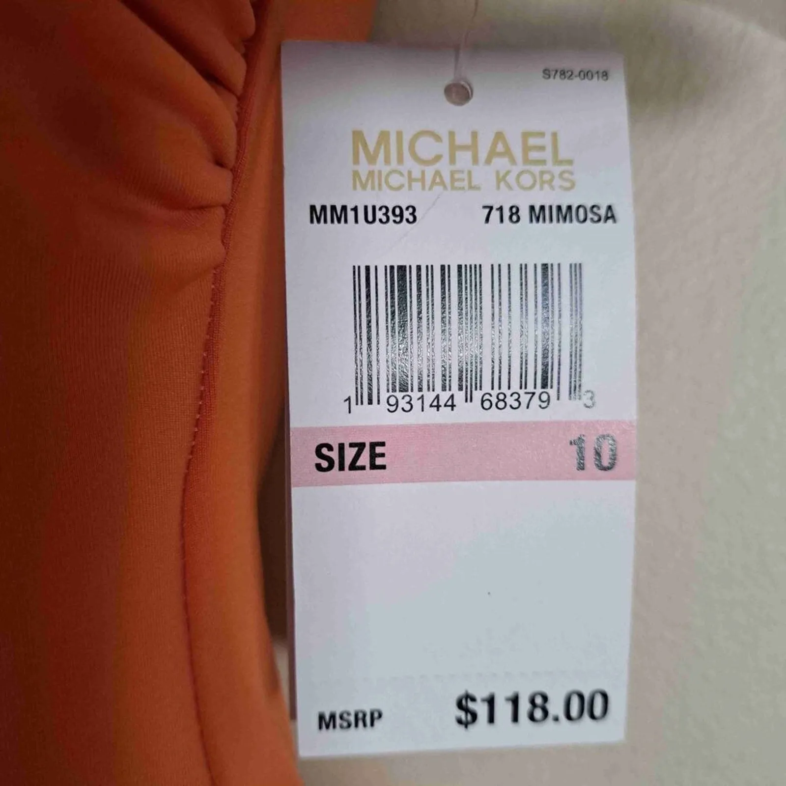 MICHAEL Michael Kors One Shoulder Studded Cutout Swimsuit Size 10