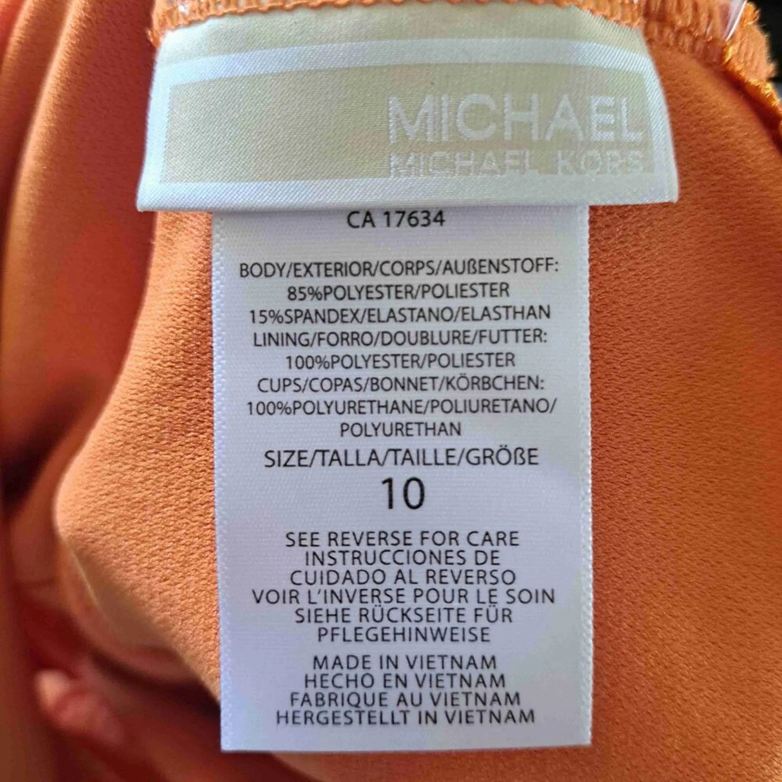 MICHAEL Michael Kors One Shoulder Studded Cutout Swimsuit Size 10