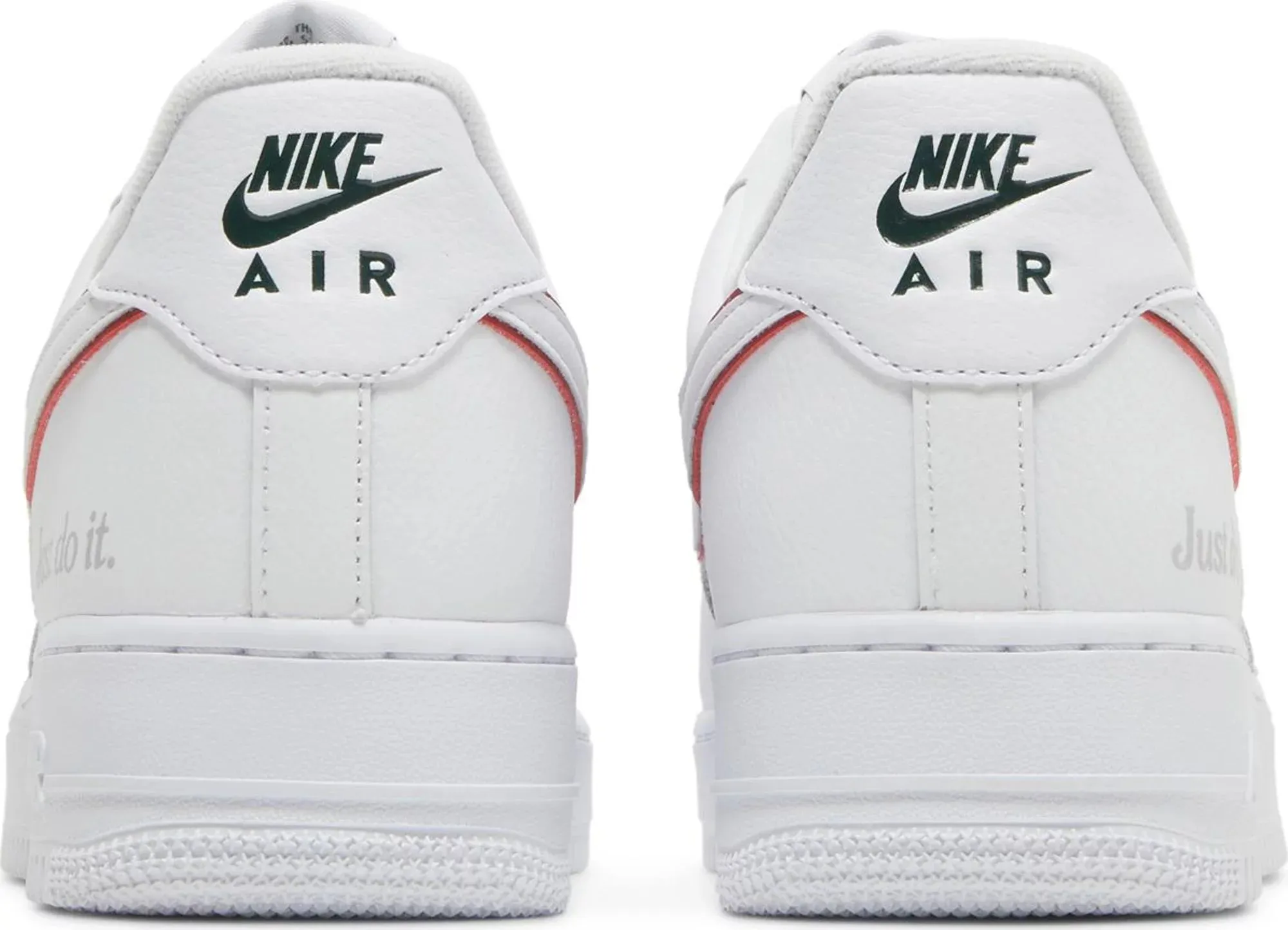 Nike Air Force 1 Low Just Do It White Noble Green Metallic Silver University Red