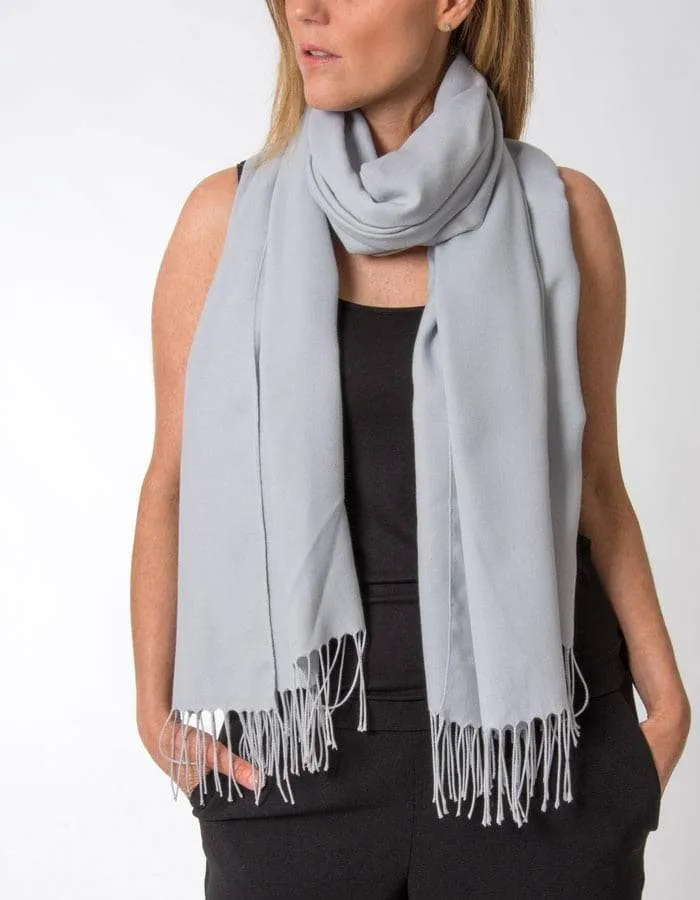 Pale Grey Pashmina | SECONDS