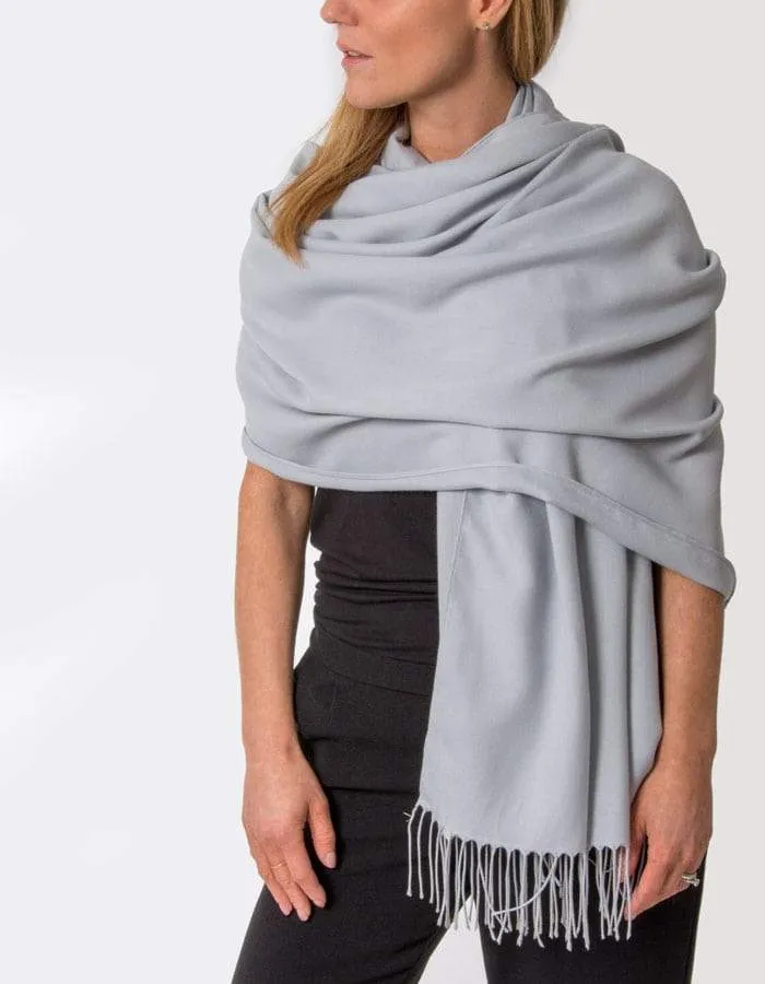 Pale Grey Pashmina | SECONDS