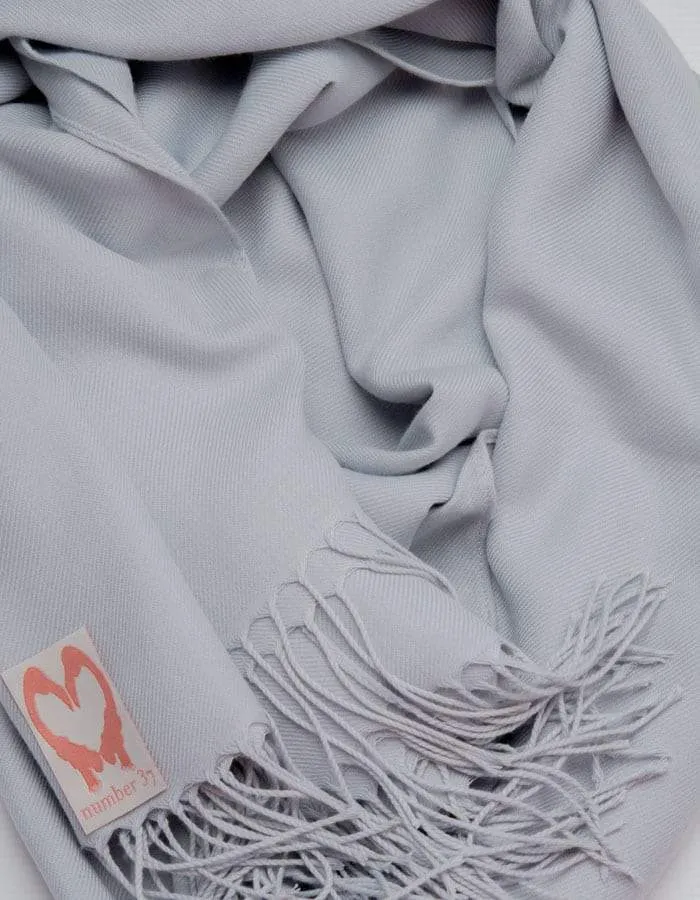 Pale Grey Pashmina | SECONDS
