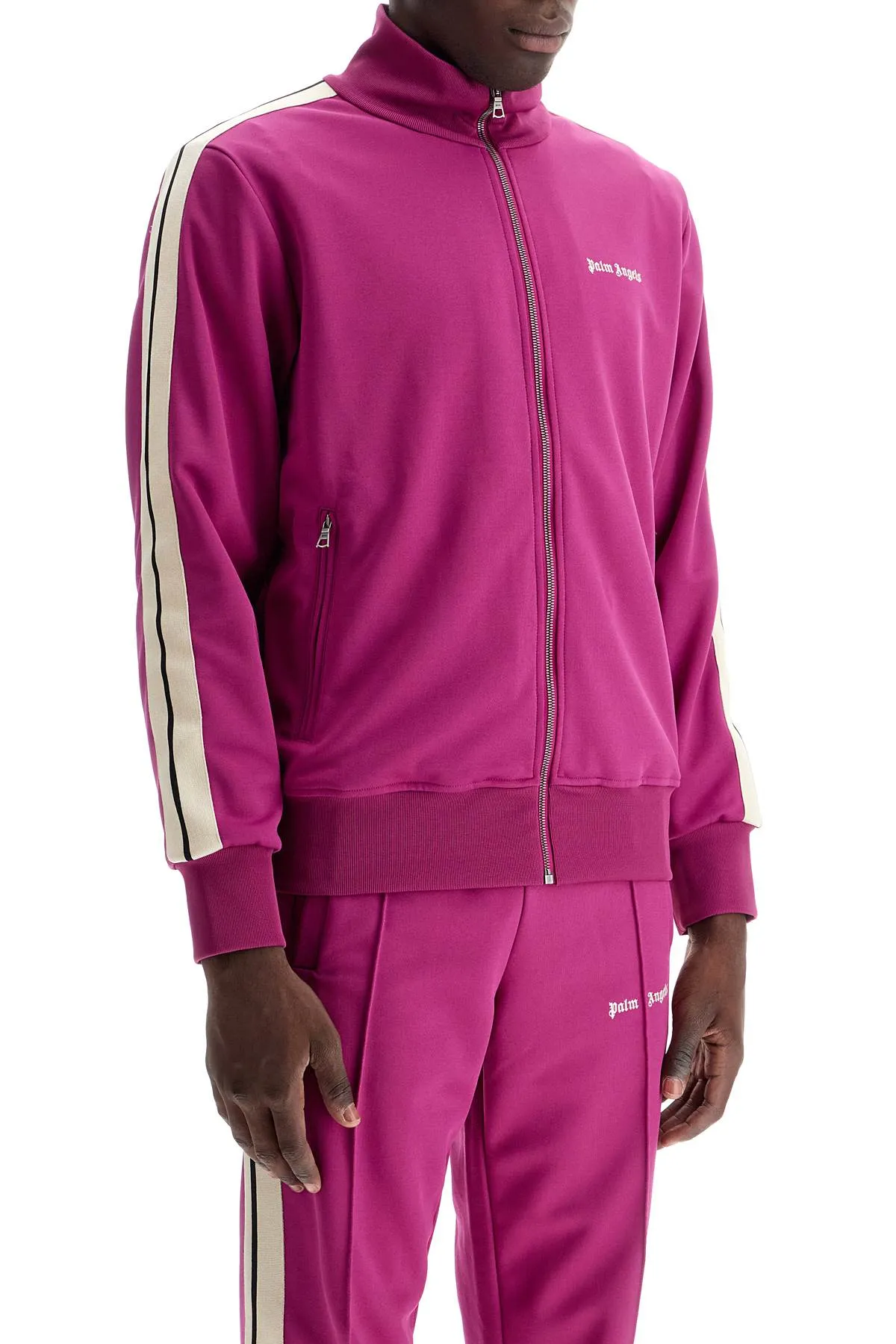 PALM ANGELS track sweatshirt with contrasting bands