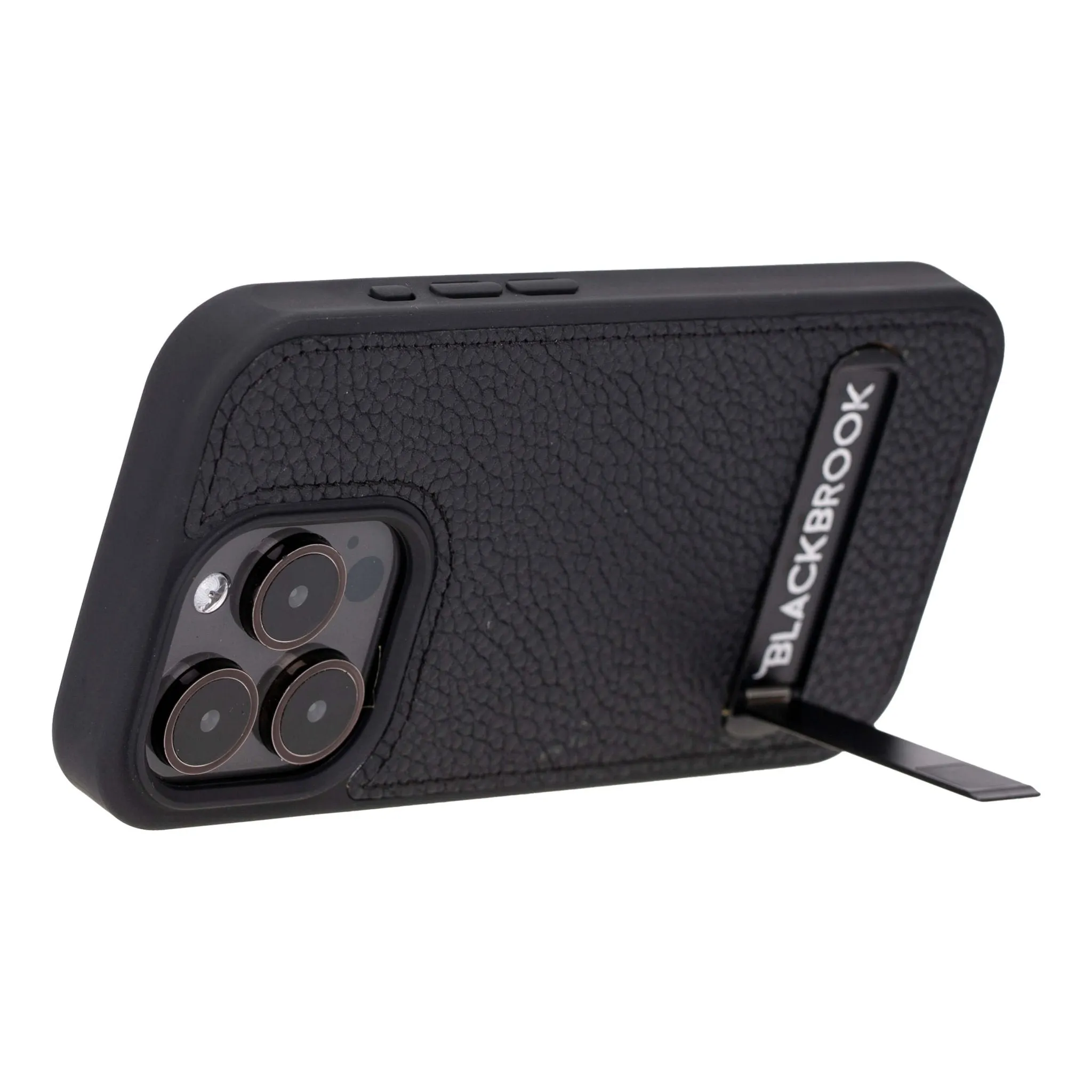 Reed iPhone 15 PRO Snap-On with Stand Case, Pebble Black