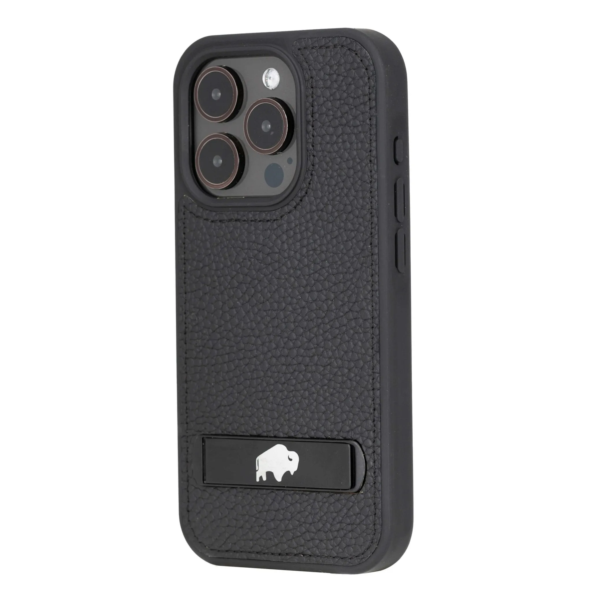 Reed iPhone 15 PRO Snap-On with Stand Case, Pebble Black