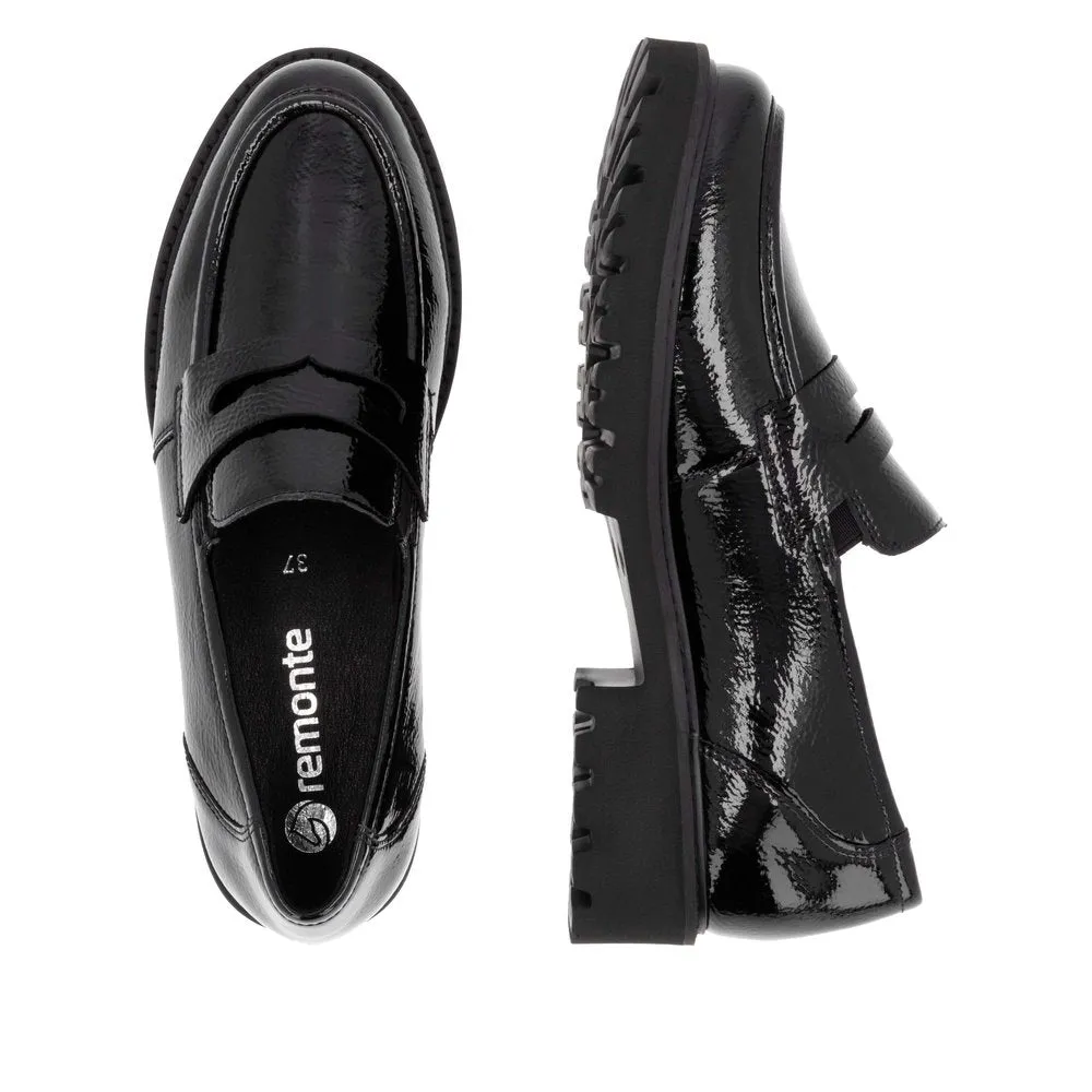 REMONTE D8602 LOAFER BLACK PATENT