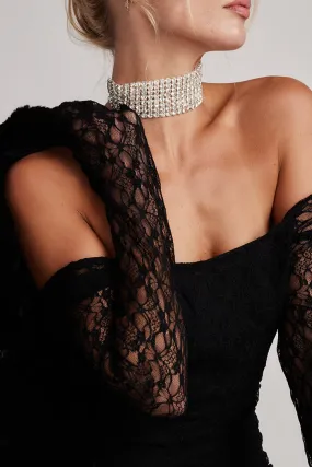 Sophie Silver Rhinestone Choker